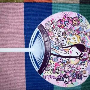 Tokidoki Pink and Blue Character Fan